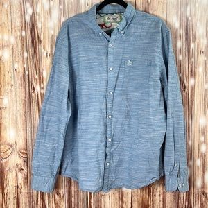 Men’s Penguin Long Sleeved Button Up Cotton Shirt XXL